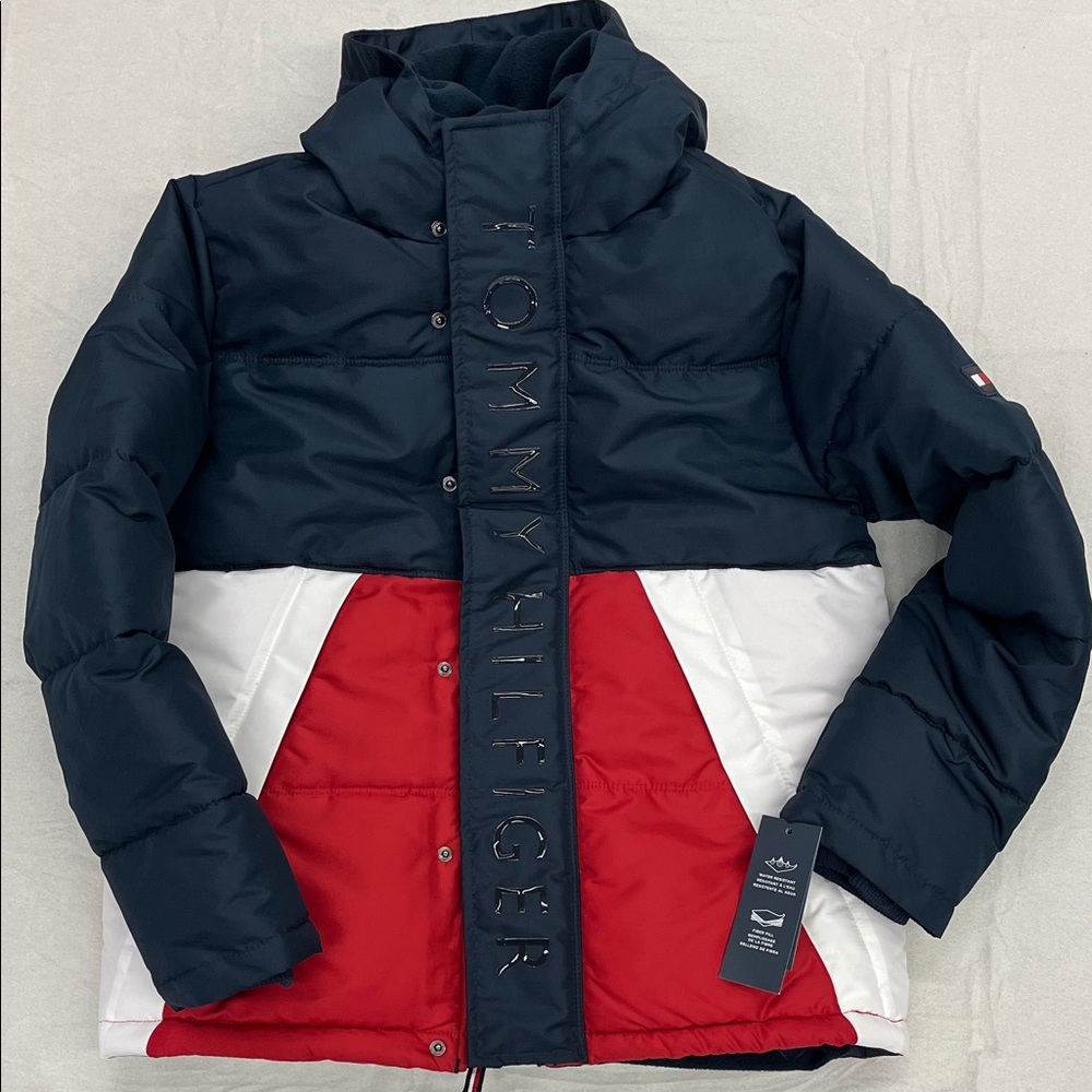 Tommy Hilfiger Tricolor Hooded Puffer Jacket